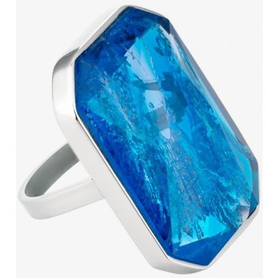 Preciosa Prsten z chirurgické oceli Ocean s českým křišťálem Preciosa akva 7446 – Zboží Mobilmania