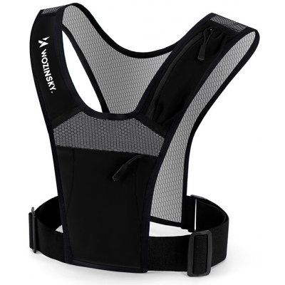 AppleMix Běžecká vesta WOZINSKY - kapsa pro Apple iPhone - reflexní - černá – Zboží Mobilmania