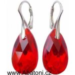 Swarovski Elements Pear krystal stříbrné visací červené slzičky kapky 31305.3 Light Siam červená – Hledejceny.cz