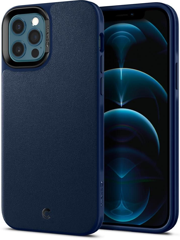 Pouzdro SPIGEN CIEL LEATHER BRICK IPHONE 12/12 PRO NAVY