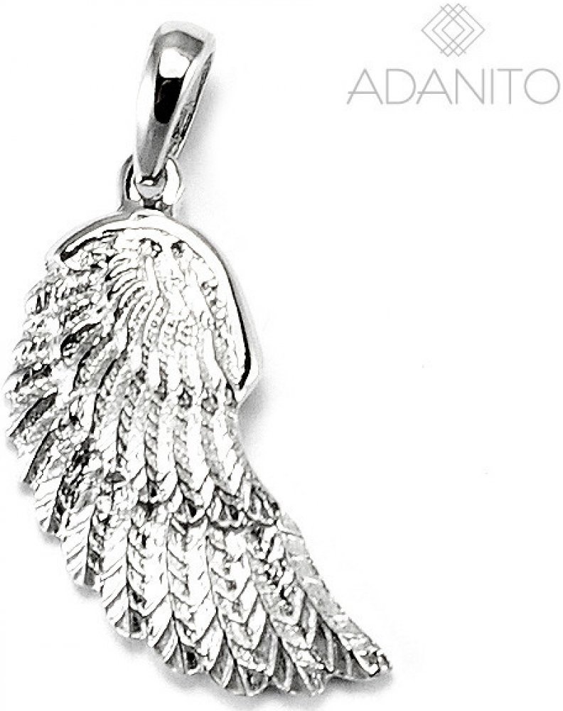 Adanito BRP0814S Zlatý přívěsek andělské křídlo z bílého zlata – Zboží Dáma