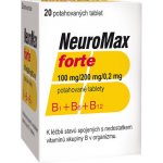 NEUROMAX FORTE POR 100MG/200MG/0,2MG TBL FLM 20 – Hledejceny.cz