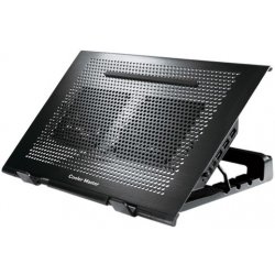 Coolermaster podstavec pod notebook,U Stand 15-17" black, 10cm fan, 3port USB HUB, stavitelný ALU