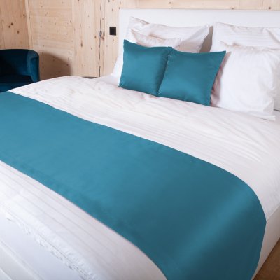 Biante přehoz na postel Saténový Satén LUX-033 Petrolejově modrý 50 x 220 cm – Zboží Mobilmania