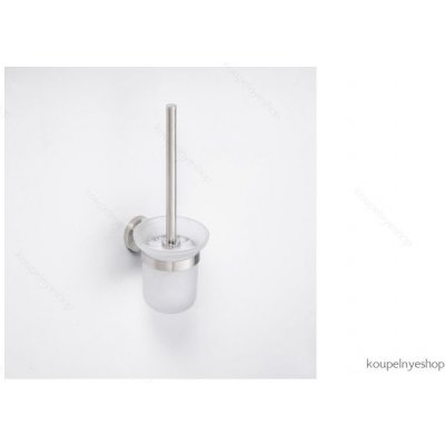 Bemeta Neo stainless WC štětka miska sklo černý kartáč 104113019 broušená nerez – Zboží Dáma