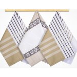 Bellatex Kuchyňská utěrka Káro zelená hnědá červená 50 x 70 cm sada 4 ks – Zboží Dáma