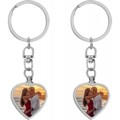 Přívěsek na klíče Premium kovová srdce s vlastní fotkou – Hledejceny.cz