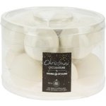 Koopman International b.v. Vánoční koule 50 mm skleněné 12 ks bílé – Sleviste.cz