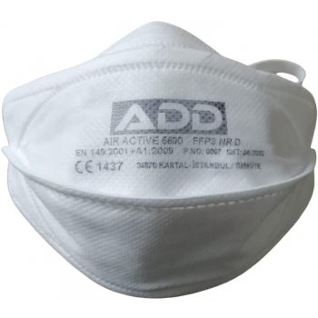 ADD respirátor FFP3 bez výdechového ventilu 5 ks