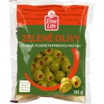 Fine Life Olivy zelené s paprikovou pastou 195 g – Sleviste.cz
