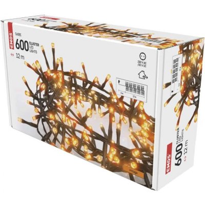 EMOS LED vánoční řetěz ježek 12 m venkovní i vnitřní vintage časovač – Zboží Mobilmania