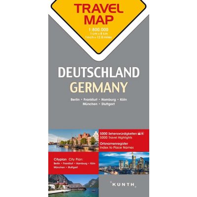 Travelmap Reisekarte Deutschland Germany 1:800.000