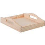 ČistéDřevo Dřevěný servírovací tác 24x24cm – Zboží Mobilmania
