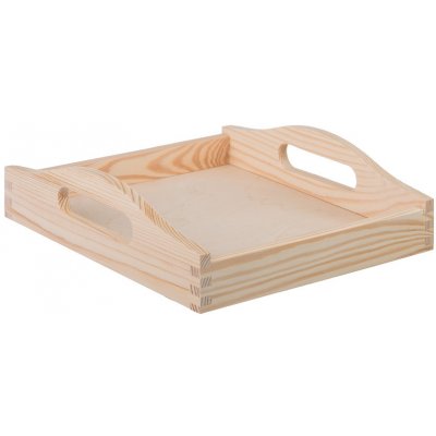 ČistéDřevo Dřevěný servírovací tác 24x24cm – Zboží Mobilmania