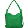 Kabelka Módní proplétaný kabelko-batoh Giny zelená