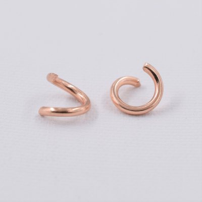 Spojovací kroužek 6 x 1mm ROSE GOLD z chirurgické oceli otevřený - Obsah balení 50 ks SO 021