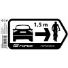 Doplněk na kolo nálepka Force Safety na auto 184 x 84 mm černá