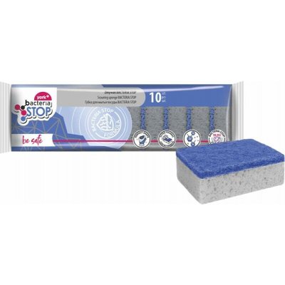 York 3034010 Antibakteriální houba na nádobí Ultra-Fresh DW 30 modrá/šedá 10 ks – Sleviste.cz