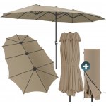 Kingsleeve Dvojitý slunečník MIAMI, 460x270cm, hnědošedá (taupe) 109559 – Zbozi.Blesk.cz