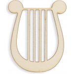 CENTROFLOR Dřevěná ozdoba harfa Balení: 1ks Rozměr: 5cm – Zboží Mobilmania