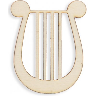 CENTROFLOR Dřevěná ozdoba harfa Balení: 1ks Rozměr: 5cm – Zboží Mobilmania