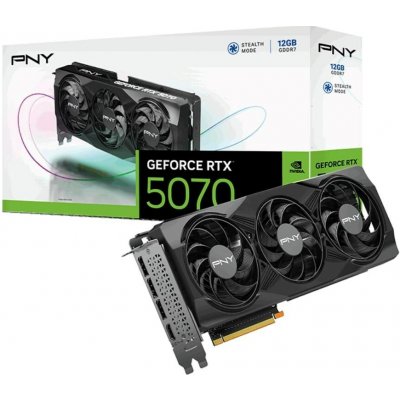 PNY GeForce RTX 5070 ARGB EPIC-X RGB Overclocked Triple Fan 12GB GDDR7 VCG507012TFXPB1 – Zboží Živě