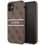 Pouzdro Guess 4G Stripe iPhone 11 hnědé – Zboží Mobilmania