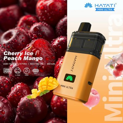 Hayati Mini Ultra Cherry Ice Peach Mango 20 mg 1500 potáhnutí – Zbozi.Blesk.cz