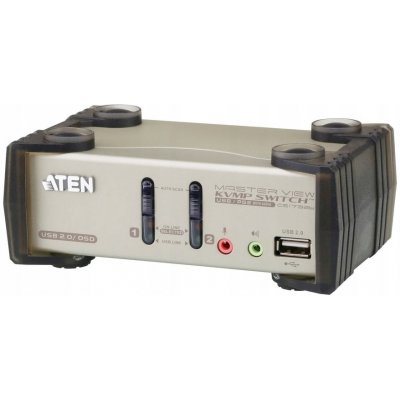 Aten CS-1732BC KVM switch USB Hub 2PC audio+USB-PS/2 – Zboží Živě