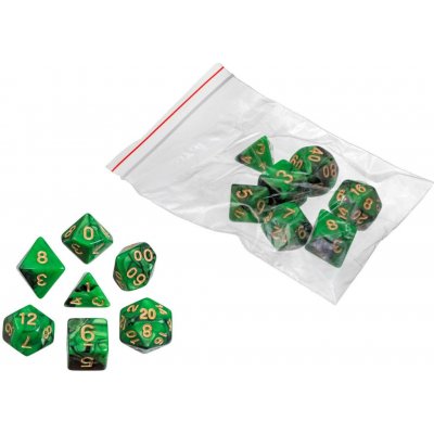 Sada 7 kostek 9mm pro RPG Oblivion green 7791 – Hledejceny.cz