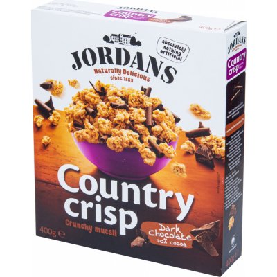 Jordans Country Crisp Dark Chocolate Cereálie s hořkou čokoládou 400 g – Zboží Mobilmania