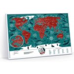 Stírací mapa 1DEA.me Travel Map Marine World MW vícebarevná