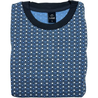 Giry pánské bavlněné pyžamo s dlouhým rukávem modrá – Zboží Dáma