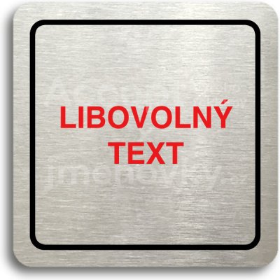 ACCEPT Piktogram libovolný text - stříbrná tabulka - barevný tisk – Hledejceny.cz