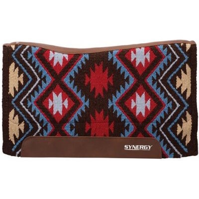 Weaver Leather Synergy Westernová deka Contoured Performance Merino Fleece Red brown – Zboží Dáma