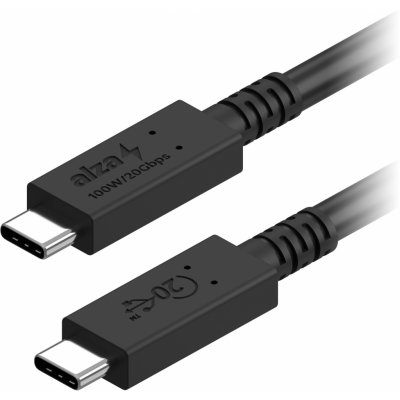 AlzaPower APW-CBTC4410B Core USB-C / USB-C USB4, 5A, 100W, 1m, černý – Zboží Mobilmania