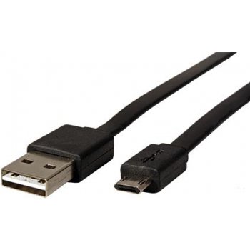 Roline 11.02.8765 USB 2.0, oboustranný USB A(M) - oboustranný micro USB B(M), 1m, černý