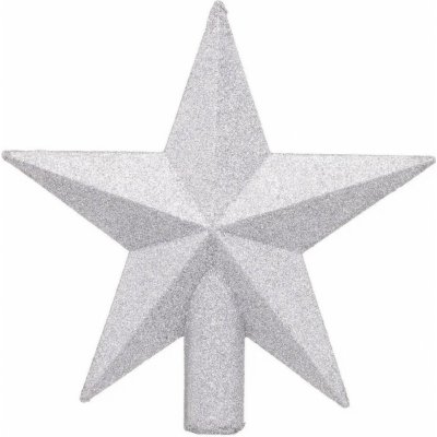 Atmosphera Hvězda na vánoční stromeček 22 cm stříbrná – Sleviste.cz