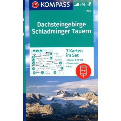KOMPASS Wanderkarten-Set 293 Dachsteingebirge, Schladminger Tauern 3 Karten 1:25.000