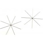 Vánoční hvězda / vločka drátěný základ na korálkování Ø9 cm Varianta: platina, Balení: 2 ks – Zboží Dáma