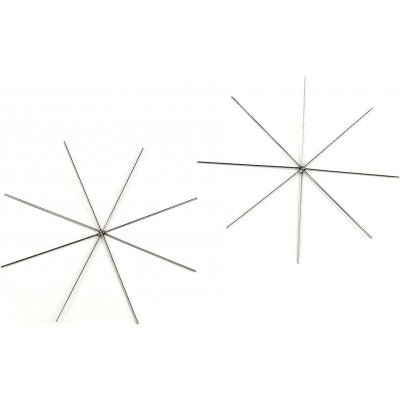 Vánoční hvězda / vločka drátěný základ na korálkování Ø9 cm Varianta: platina, Balení: 2 ks – Zboží Dáma