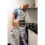 Home Elements Set Nejlepší tatínek zástěra chňapka s magnetem dvě utěrky – Zboží Dáma