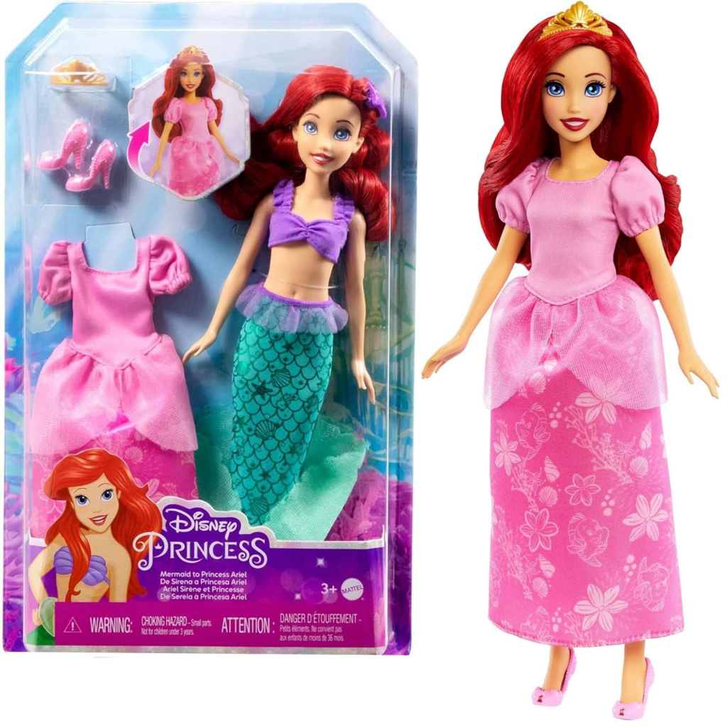 Mattel Malá mořská víla ariel s princeznovskými šaty