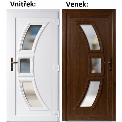 Soft Vchodové dveře 3D 5901 Zlatý dub / Bílá pravé 100 x 210 cm – Hledejceny.cz