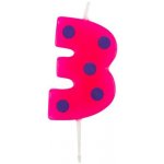 Toro Party zapichovací ČÍSLICE 3 3x4,5x0,9cm 263835 – Zboží Dáma