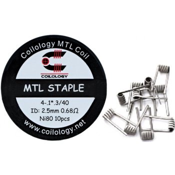 Coilology MTL Staple předmotané spirálky Ni80 0,68ohm 10ks