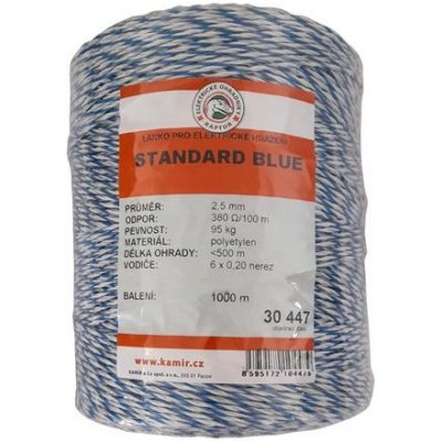 Polyetylenové lanko pro elektrické ohradníky STANDARD BLUE 2,5 mm – Hledejceny.cz