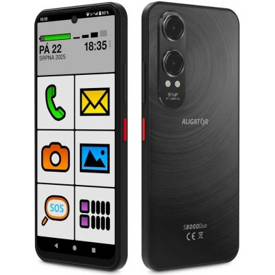 ALIGATOR S8000 Senior 4GB/128GB černá – Hledejceny.cz