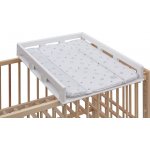 Přebalovací pult OGY Scarlett na postýlku - bílý - s přebalovací podložkou Hvězdička - Bílá – Sleviste.cz