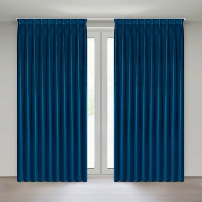 HOTOVÝ ZÁVĚS MELANIE 125X270CM TMAVĚ MODRÝ – Hledejceny.cz